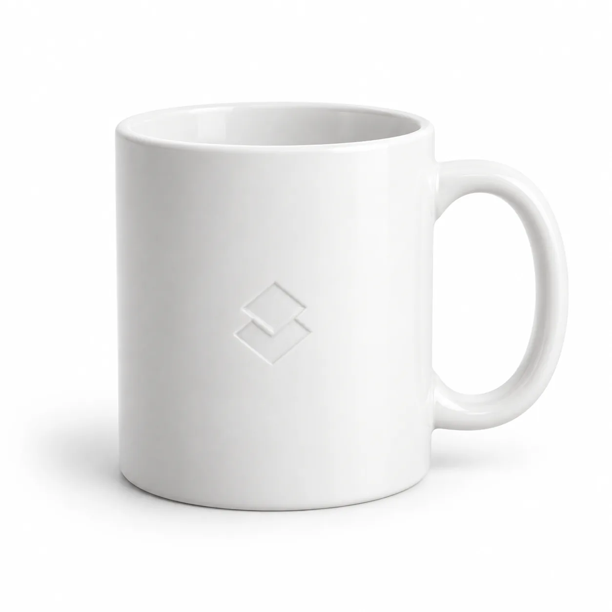 White ceramic corporate mug