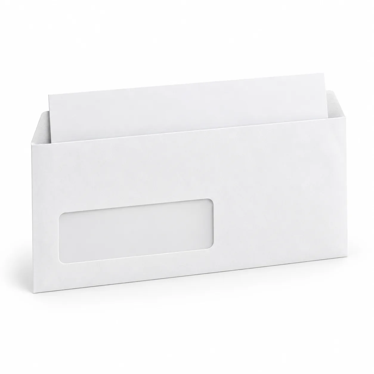 White window envelope and posted letter